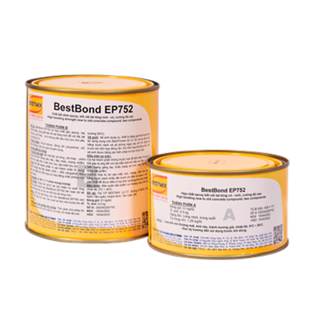 BestBond EP752 - Bộ 1kg - Epoxy kết nối bê tông cũ – mới, hai thành phần