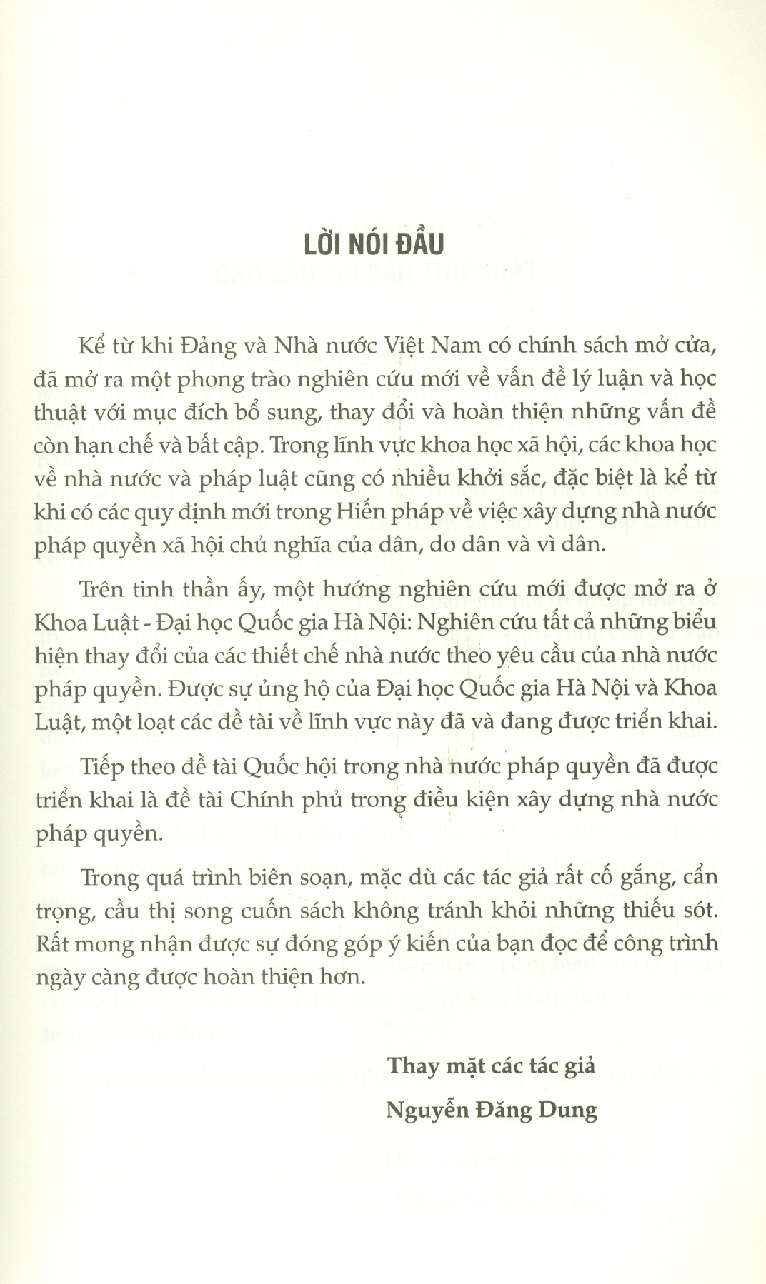 Chính Phủ Trong Nhà Nước Pháp Quyền (Tái bản lần thứ nhất)