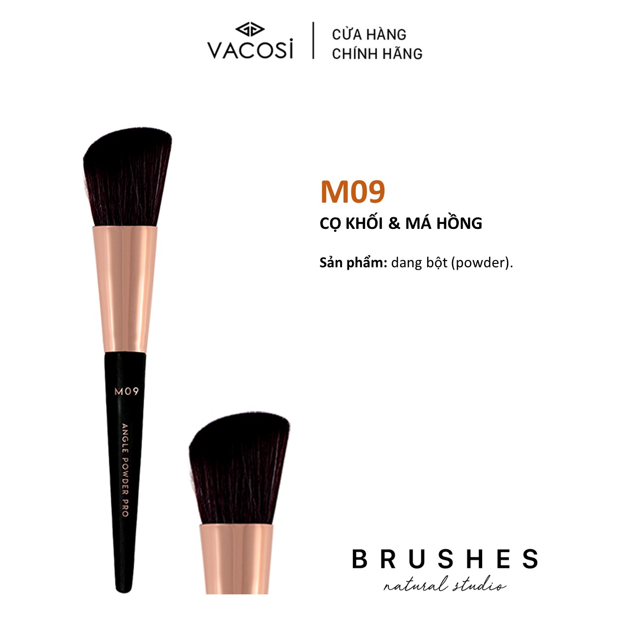 Cọ khối & má hồng VACOSI - M09