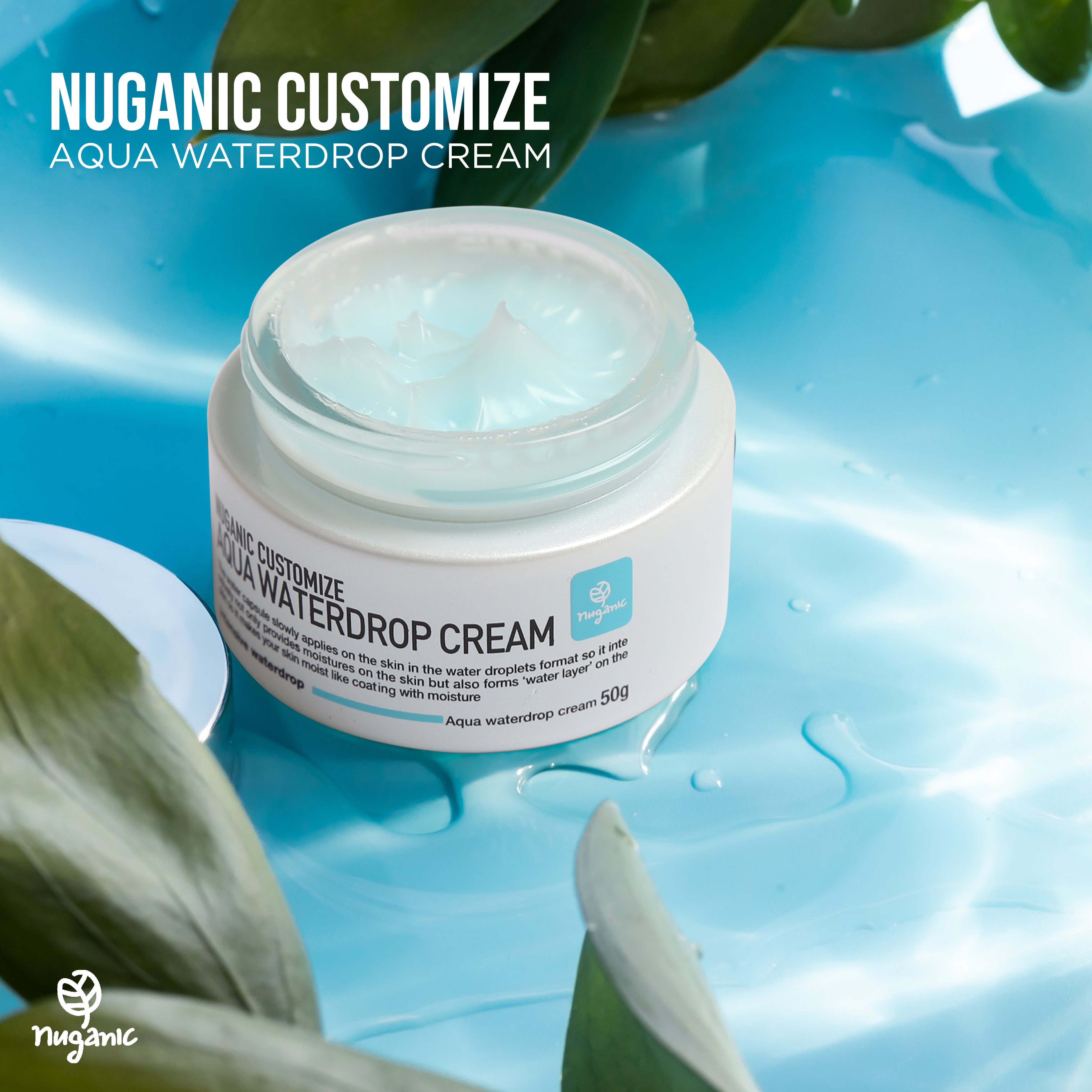 Kem dưỡng ẩm Nuganic Customize Aqua Waterdrop Cream