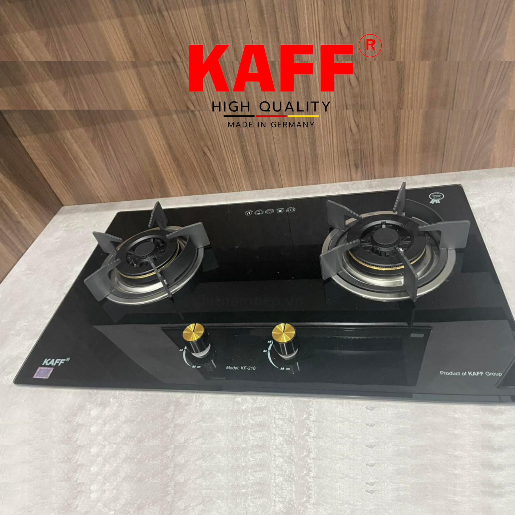 Bộ Bếp ga âm KAFF KF- 216 bao gồm: Bếp ga + chảo chống dính cao cấp + bộ van ga - Hàng chính hãng
