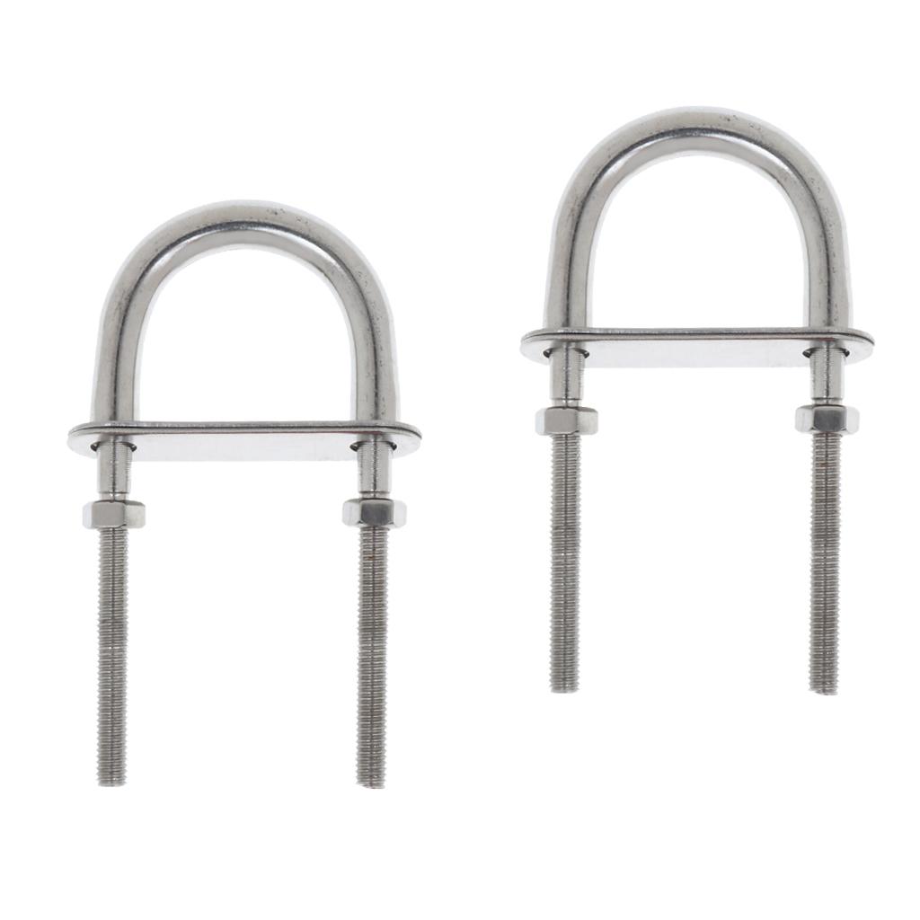 2 Pieces M5*78 Boat Bow Eye, Stern Eye / U-Bolt, Boat Parts, 100% 304-Stainless Steel