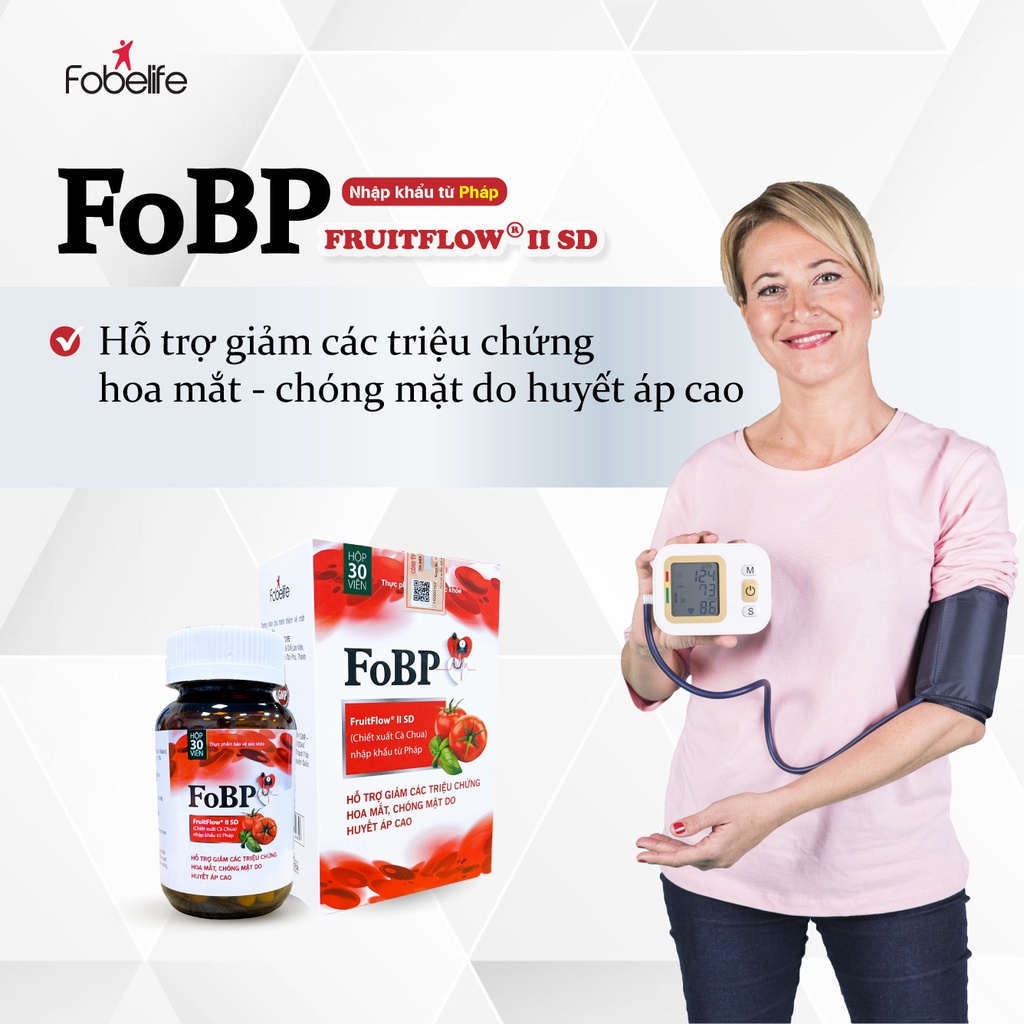 Viên Uống Ổn Định Huyết Áp Giảm Hoa Mắt Chóng Mặt FoBP