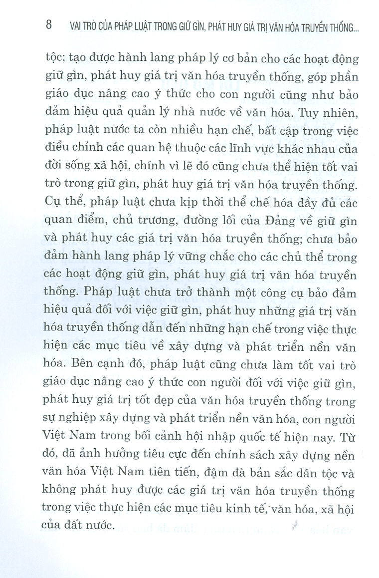 Vai Trò Của Pháp Luật Trong Giữ Gìn, Phát Huy Giá Trị Văn Hóa Truyền Thống Ở Việt Nam Hiện Nay