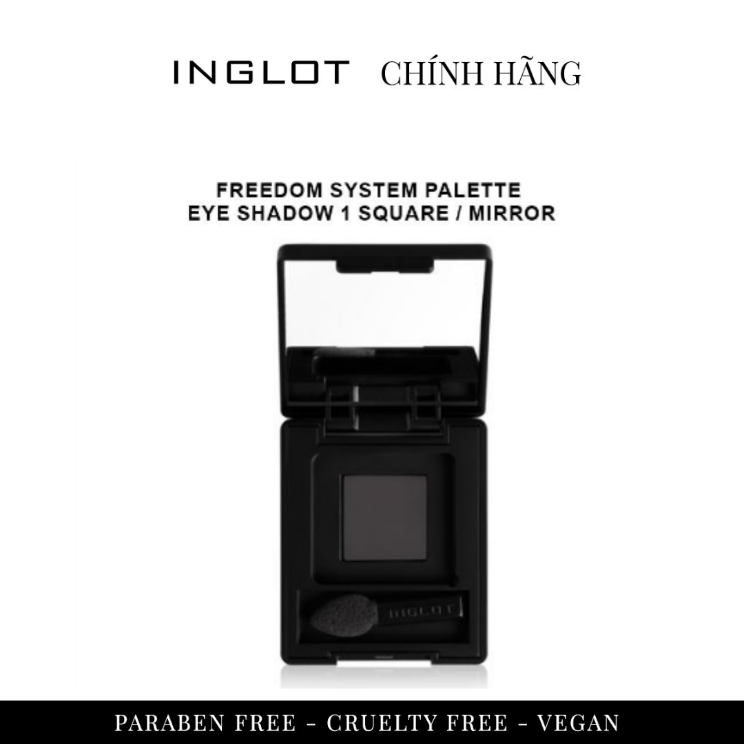 Hộp đựng 1 lõi phấn mắt kèm cọ Inglot Palette Eye Shadow 1 Square / Mirror