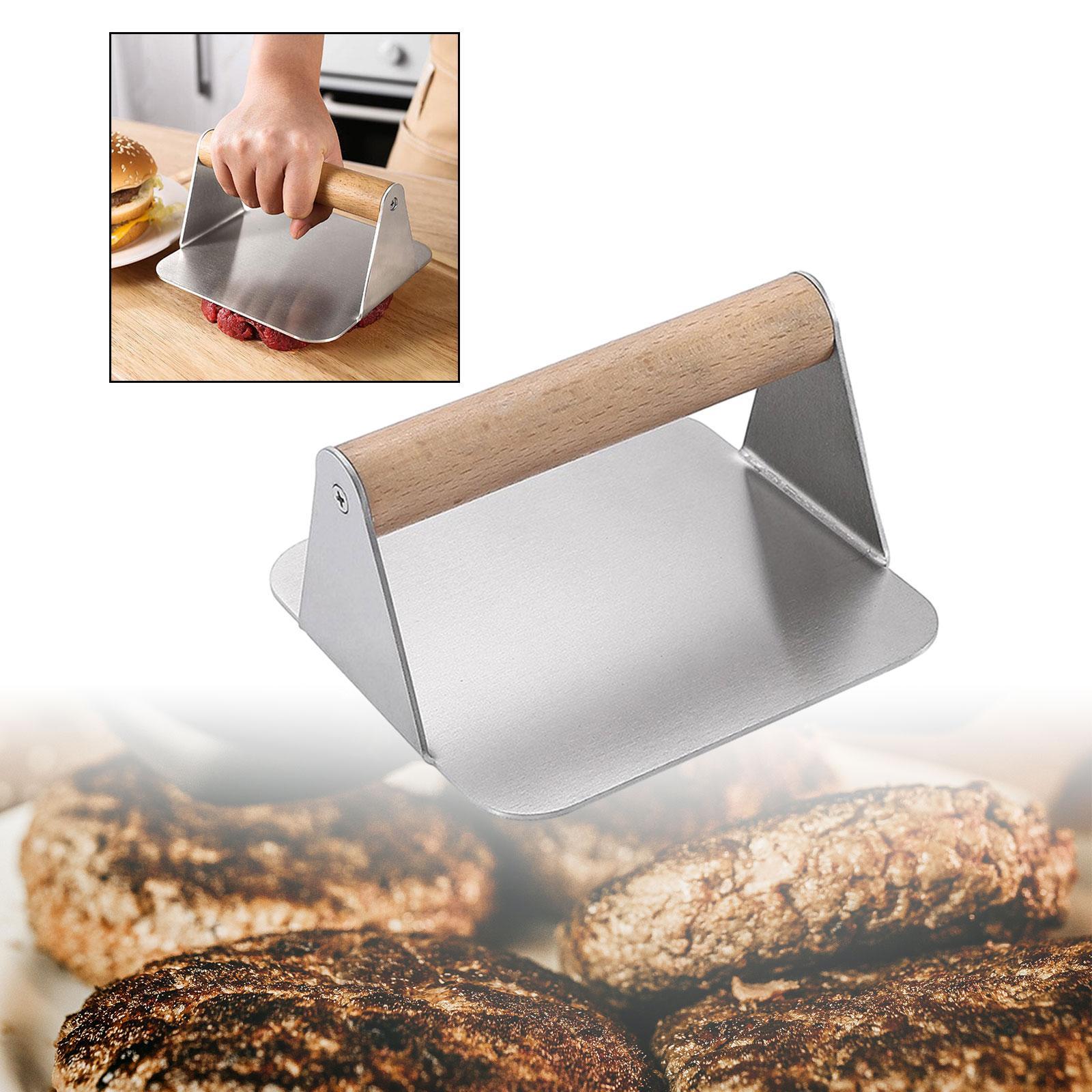 Burger Press Stainless Steel Smooth Burger Smasher for Grilling Tool Cooking