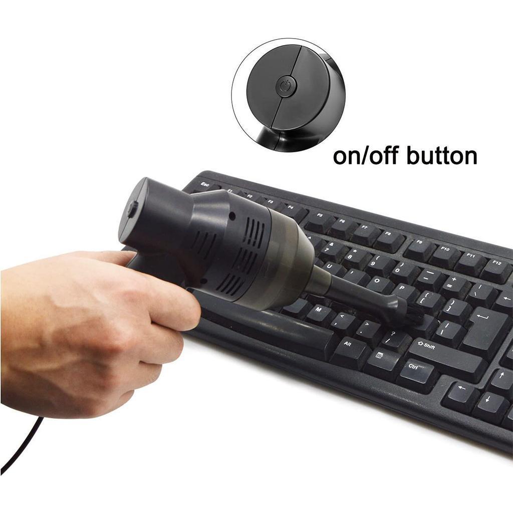 Mini USB Electric Vacuum Cleaner Kit Computer Keyboard Vacuum Sweeper Black