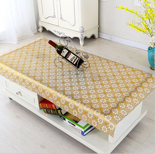 Khăn Trải Bàn 50-60-70cmx1m-1m2-1m4 Nhũ Vàng Chống Thấm Bẩn Sang Trọng