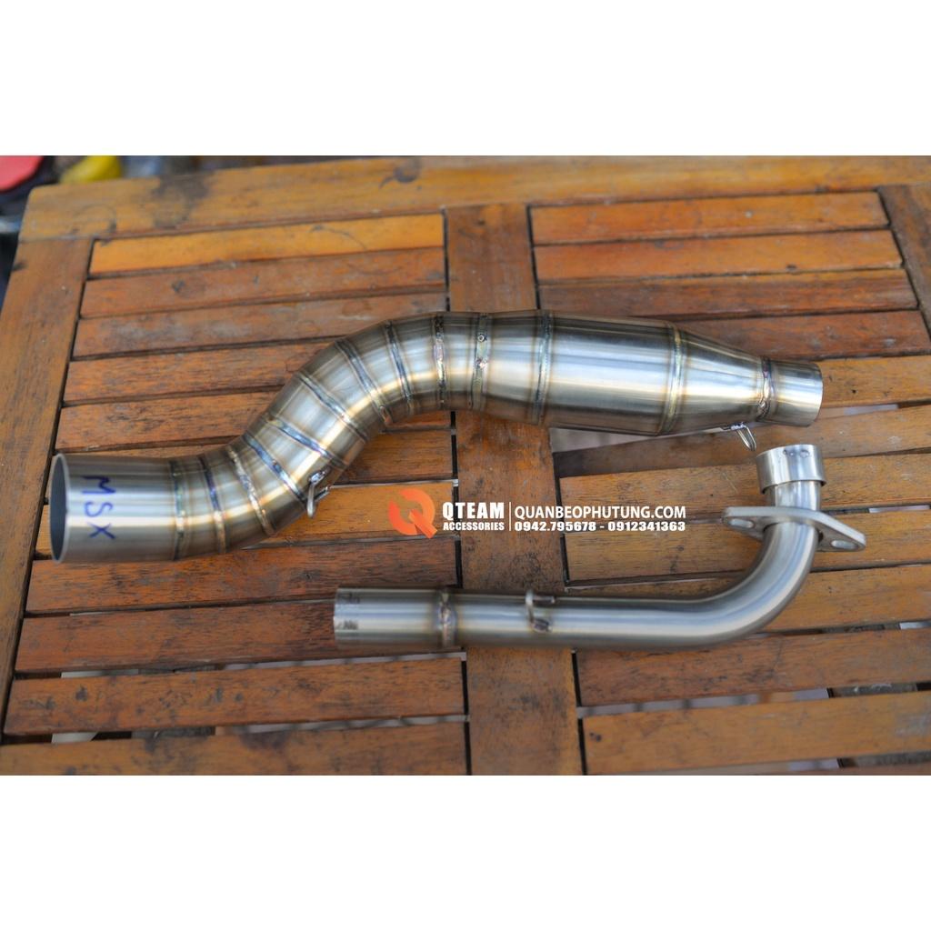 Cổ pô inox 304 bầu lưới tổ ong cho các dòng xe máy côn tay YAMAHA, HONDA và SUZUKI