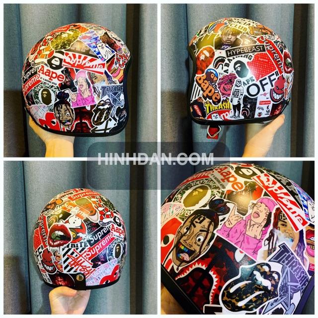 Sticker Hypebeast Bape Offwhite - Dán Trang Trí - Chất Liệu PVC Cán Màng Chất Lượng Cao Chống Nước, Chống Nắng, Không Bong Tróc Phai Màu