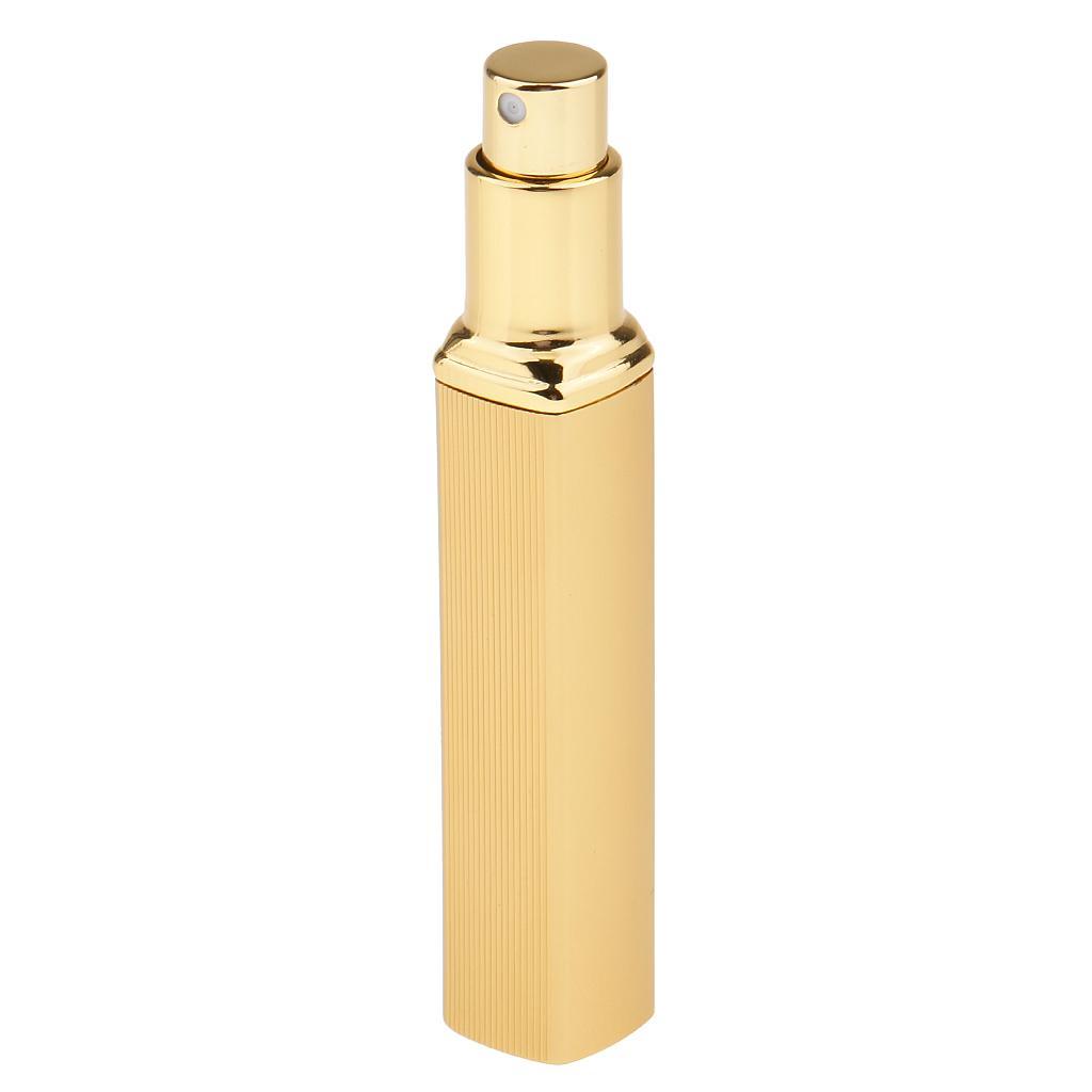 Gold Travel Size Refillable Empty Perfume Atomizer Spray Bottles 12ml 2pcs