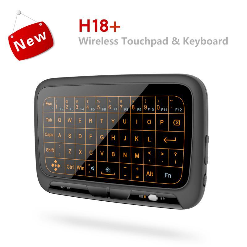 H18 + H18 Plus 2.4GHz Bàn Phím Không Dây Mini Với Đầy Đủ Bàn Di Chuột Chức Năng Đèn Nền Chuột Bàn Phím Với Backlit Cho android