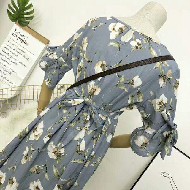 Đầm babydoll buộc nơ đầm vintage