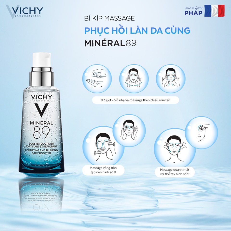 Dưỡng Chất Khoáng Cô Đặc Giúp Phục Hồi Và Bảo Vệ Da VICHY Minéral 89 (50ml) - TẶNG MÓC KHÓA