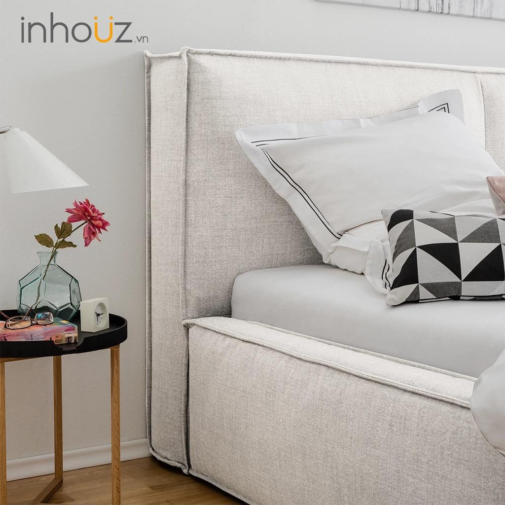 Giường ngủ bọc đệm kết hợp vàn MDF - Upholstered Bed - INHOUZ - HOGG0009