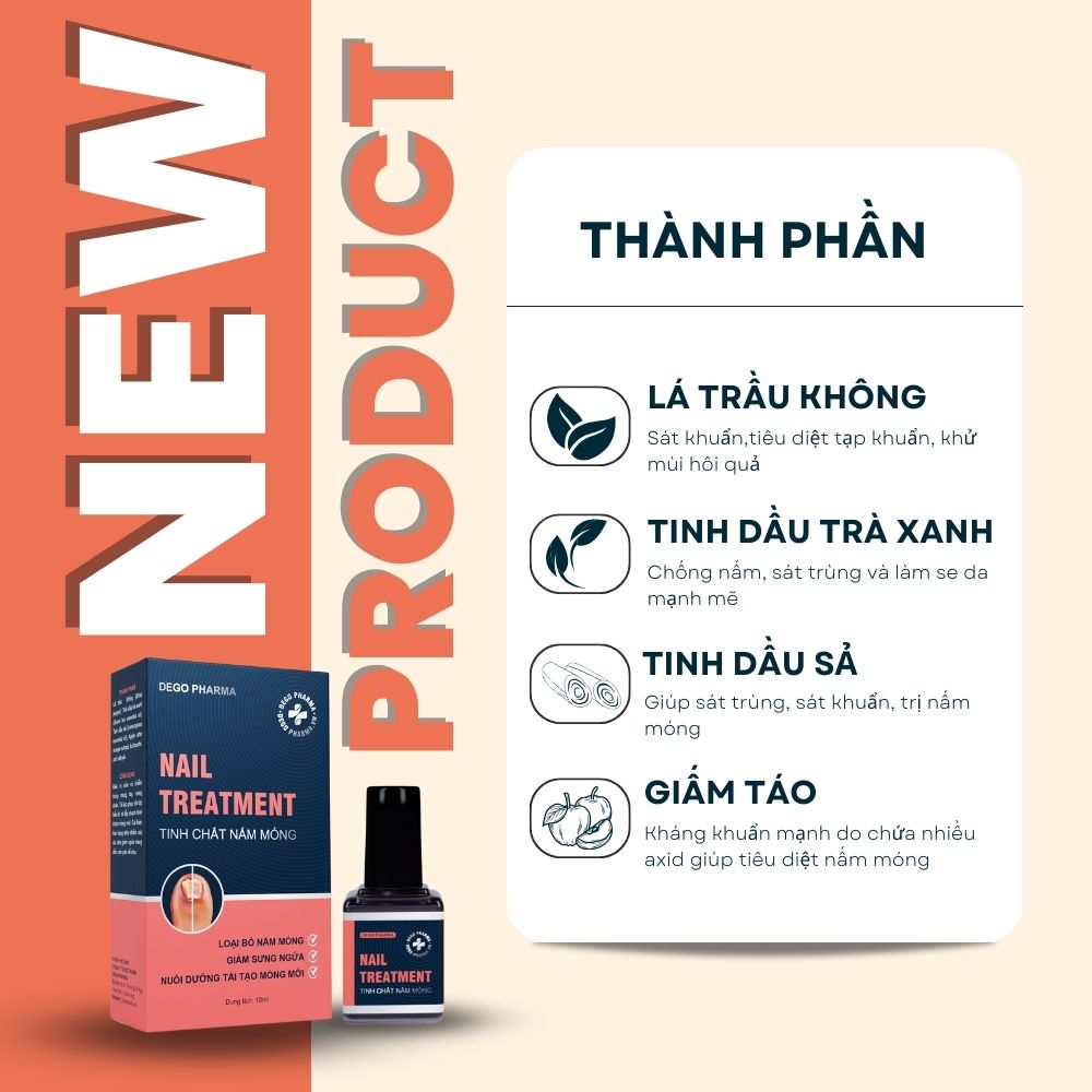 Tinh chất nấm móng Dego Pharma - Giảm nấm móng dứt điểm, giảm sưng ngứa, nuôi dưỡng tái tạo móng mới