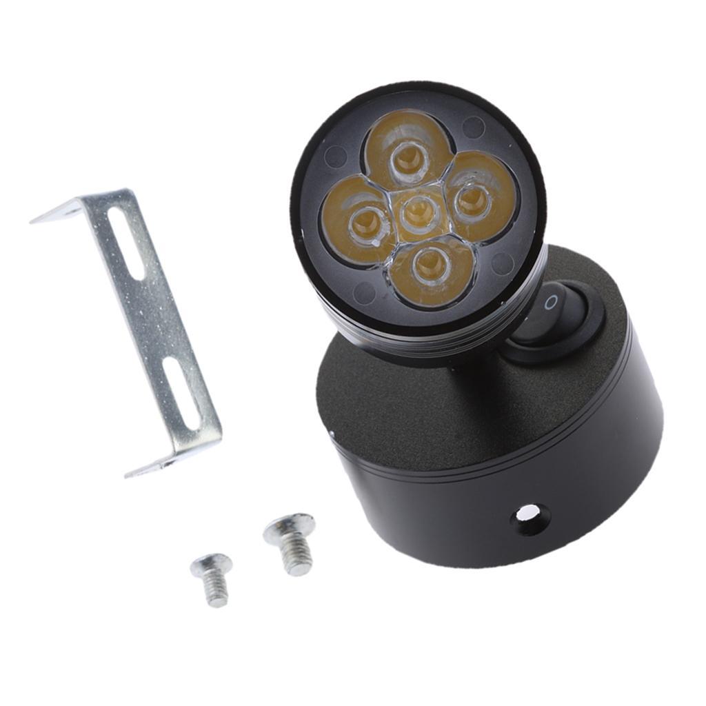 5W 12V Boat Adjustable LED Reading Light Wall Lamp with Switch Wall Mount