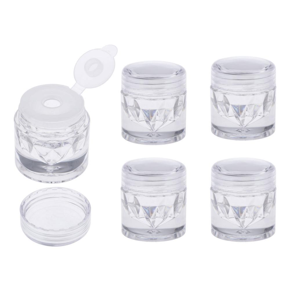 Empty Loose Powder Case W/ Sifter Refillable Eyeshadow Blusher Jars 3ml 10x
