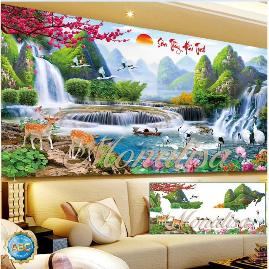 Tranh đính đá sơn thủy hữu tình LV033