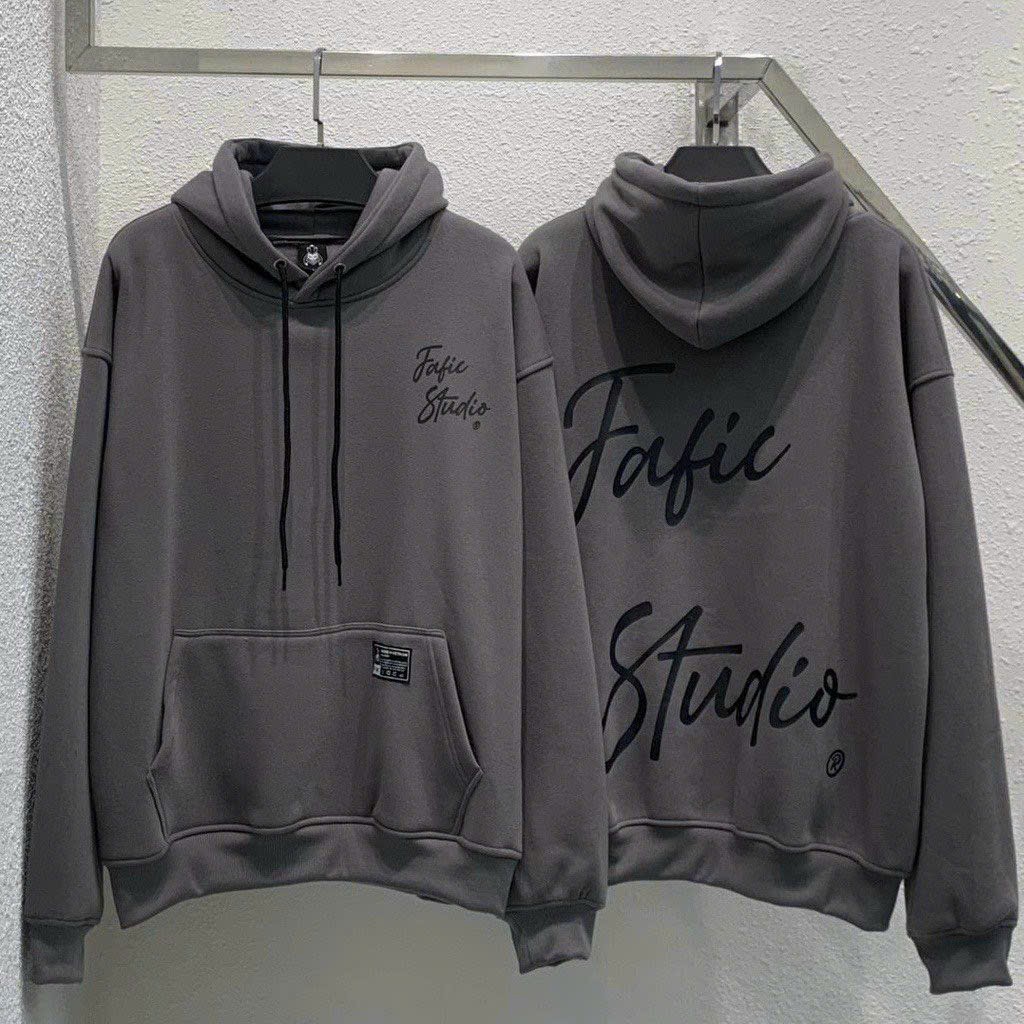 Áo hoodie Fafic big, Áo khoác hoodie form rộng nam nữ logo local brand unisex 100% premium cotton có mũ 2 lớp dày dặn ulzzang phong cách Hàn Quốc