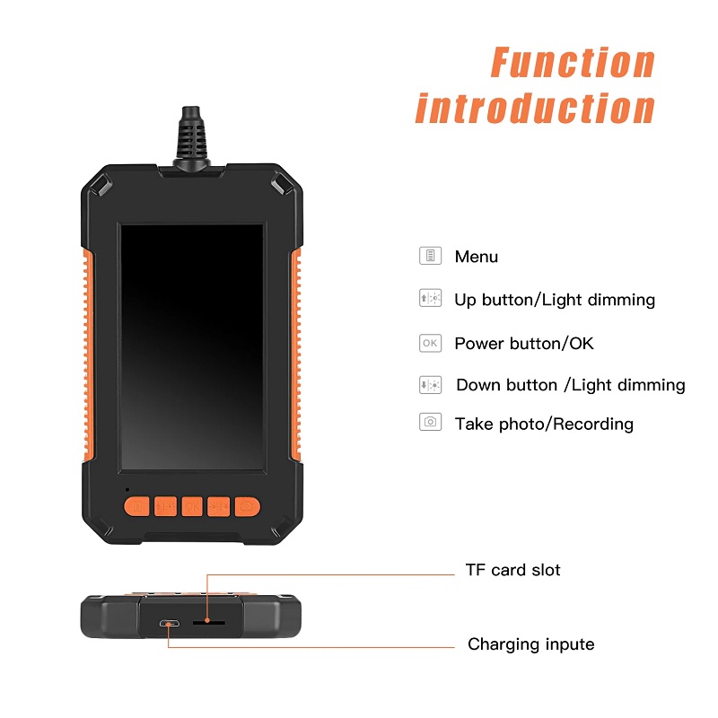 Camera Nội Soi Công Nghiệp Chống Nước P40 IP67 1080P Với Màn Hình 4.3 Inch 8LED - Hàng Nhập Khẩu