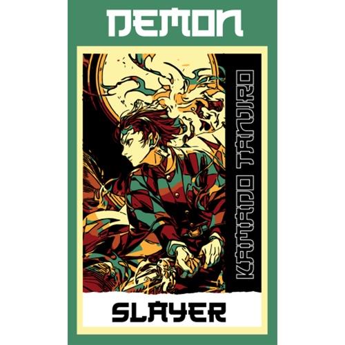 Áo hoodie anime demon slayer tanjiro (khung xanh lá) wright oversize unisex