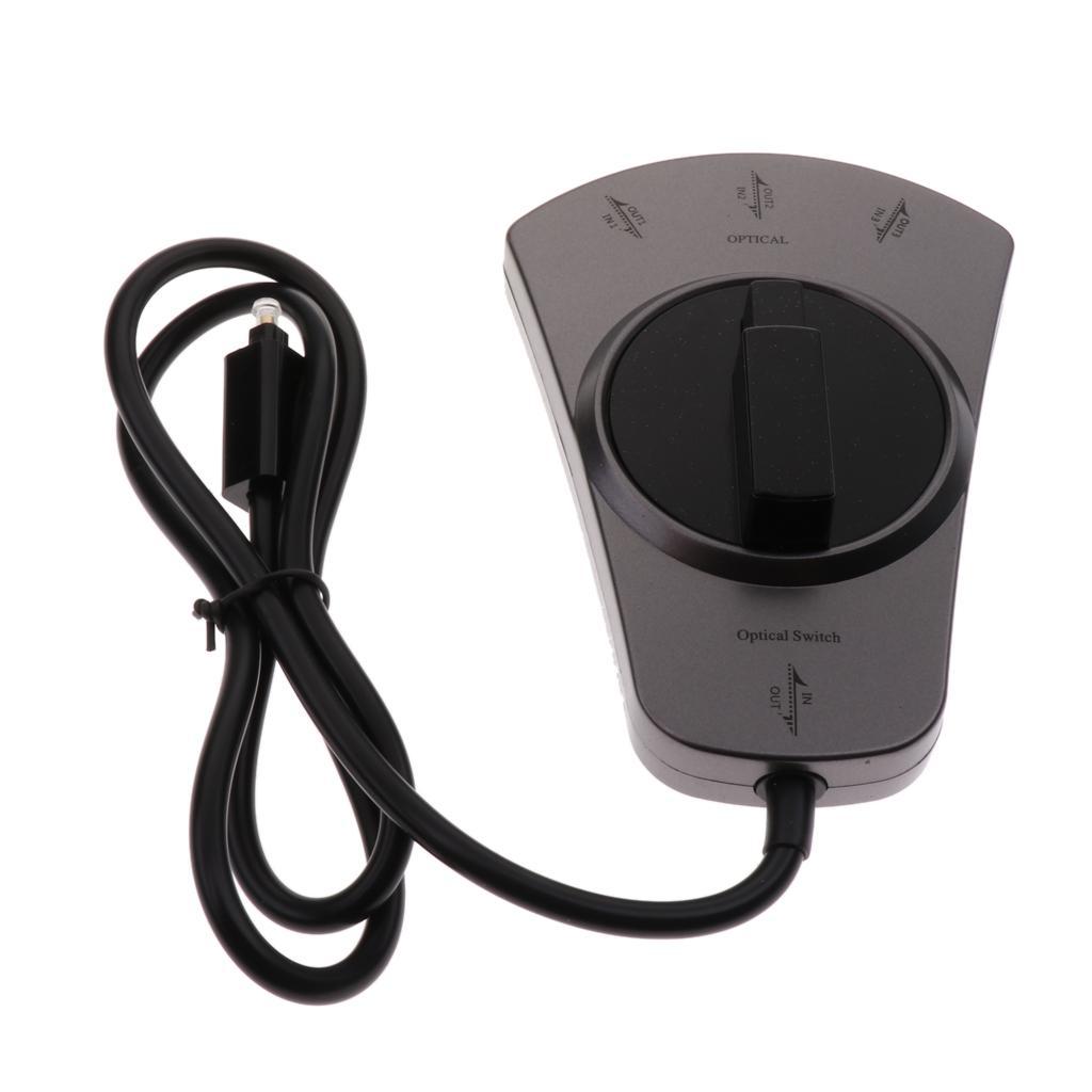 3input 1 output Digital Optical Audio Switcher Toslink Selector Switch Wired