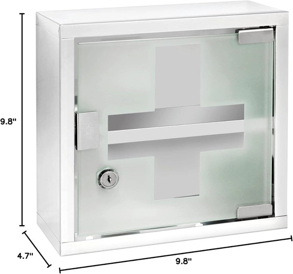 TỦ THUỐC GIA ĐÌNH WENKO Size 25x25x12cm CỬA KÍNH Hàng chính hãng