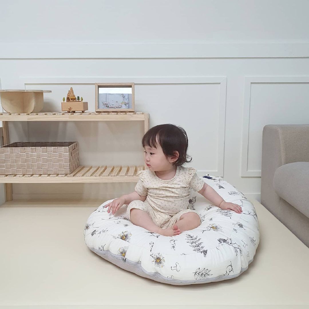 Elava Ruột gối chống trào ngược cho bé sơ sinh, 100% bông Huvis kháng khuẩn