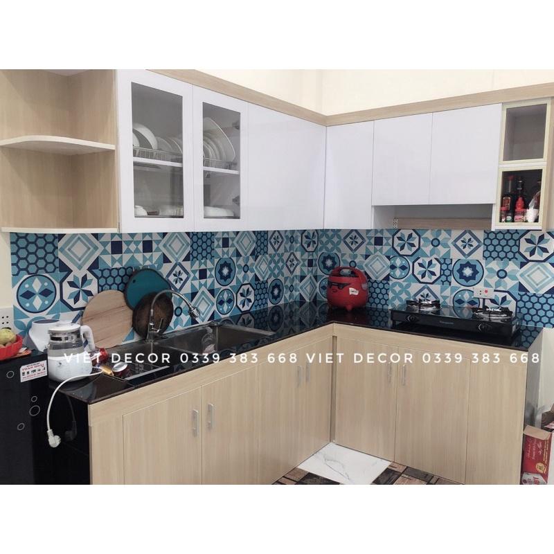 Decal dán bếp - Set 1m dài Decal Gạch Bông họa tiết Đơn giản - Trang trí, Dán tường