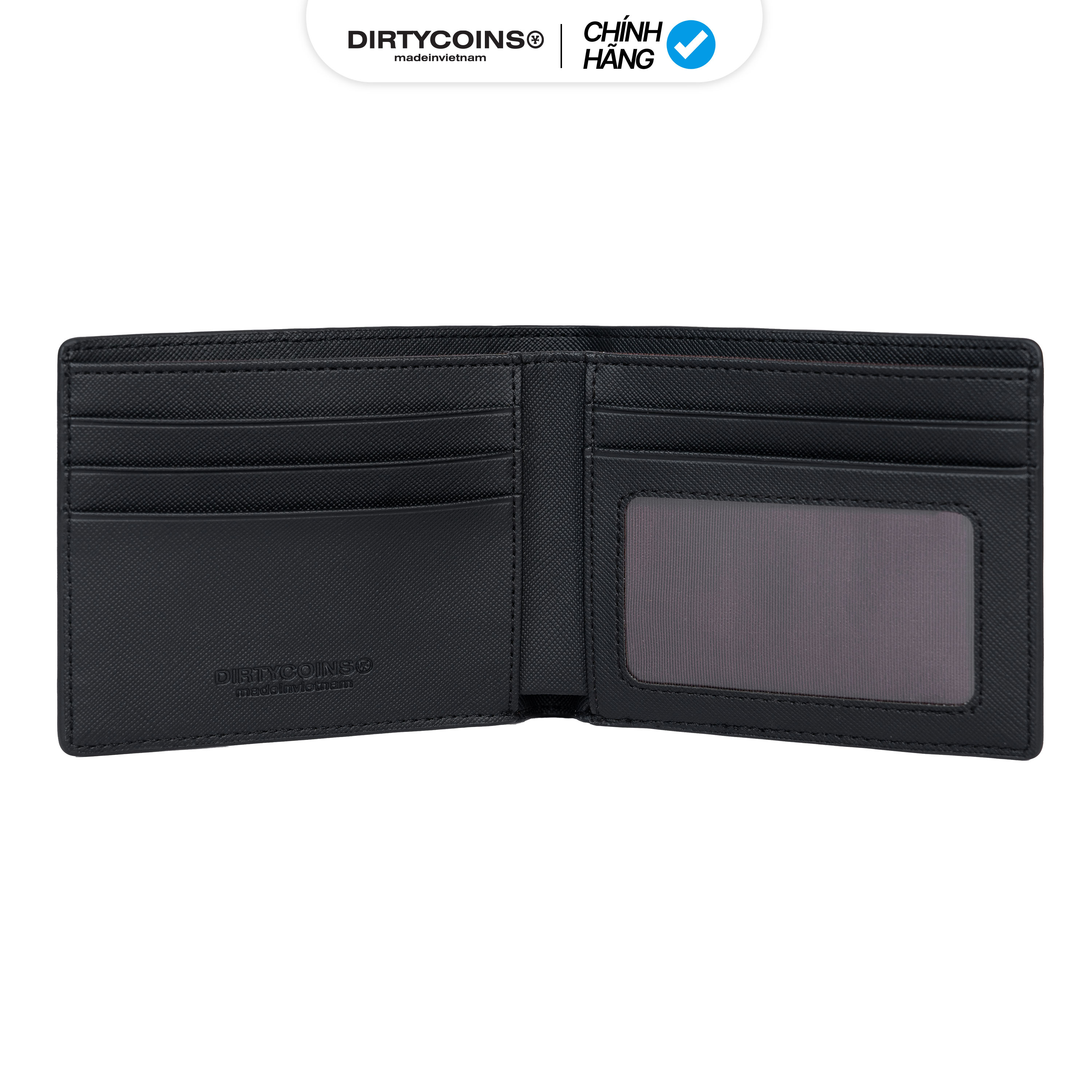 Ví DirtyCoins Fold Wallet Big Logo - Black