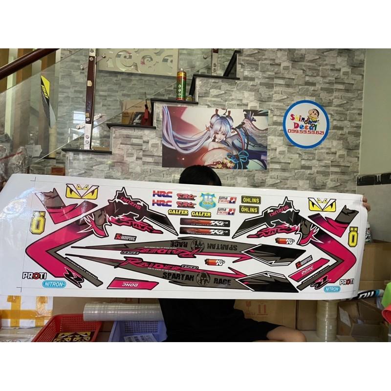 Tem rời dành cho xe Raider hồng đen