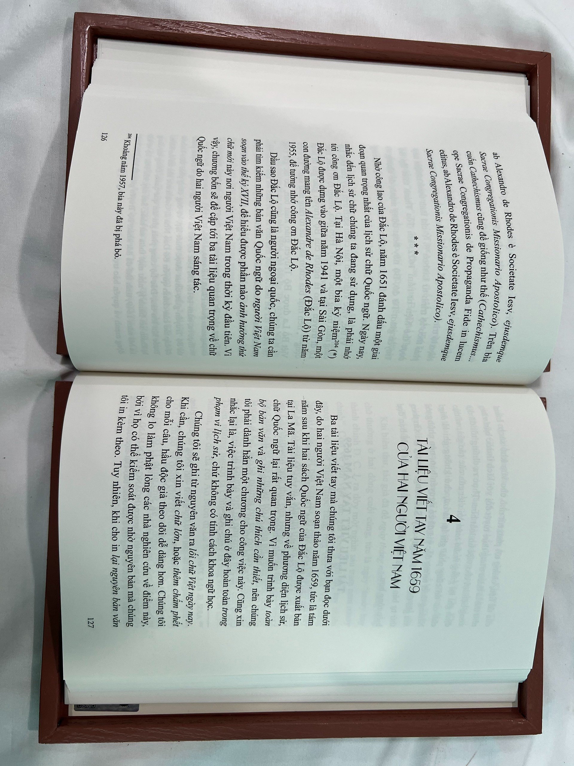 (Ấn bản đặc biệt sách S100) (Bìa gỗ hộp đựng trang trọng, giấy mỹ thuật) LỊCH SỬ CHỮ QUỐC NGỮ (1620-1659) - Đỗ Quang Chính - ThaiHaBooks