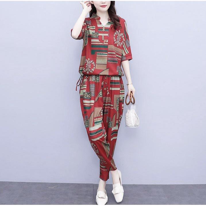 Set Bộ Đồ Nữ Trung Niên Chất Đũi Mềm Mát Sang Trọng cho phái đẹp GIÁ TỐT