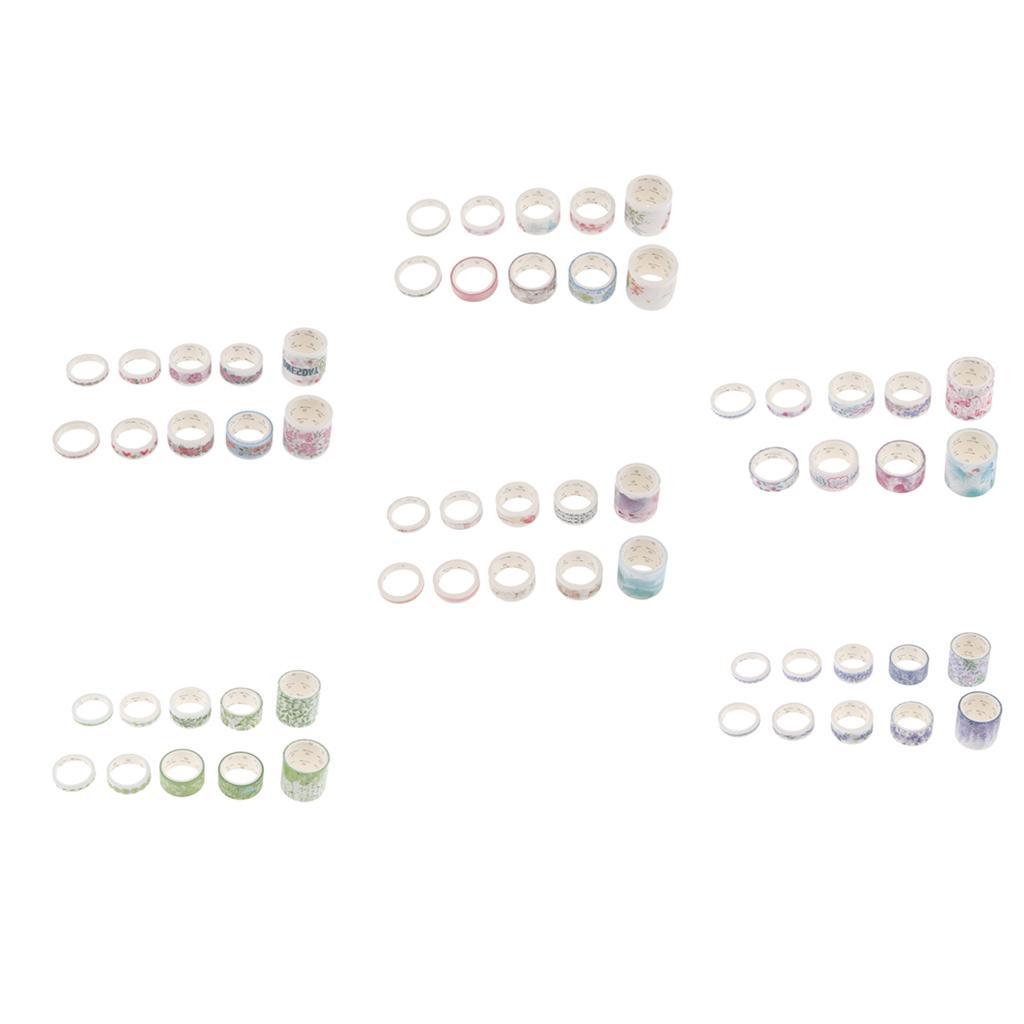10 Rolls Washi Masking Tape Set, Great for DIY Decor Scrapbooking Sticker Masking Paper Decoration Tape Adhesive School Supplies