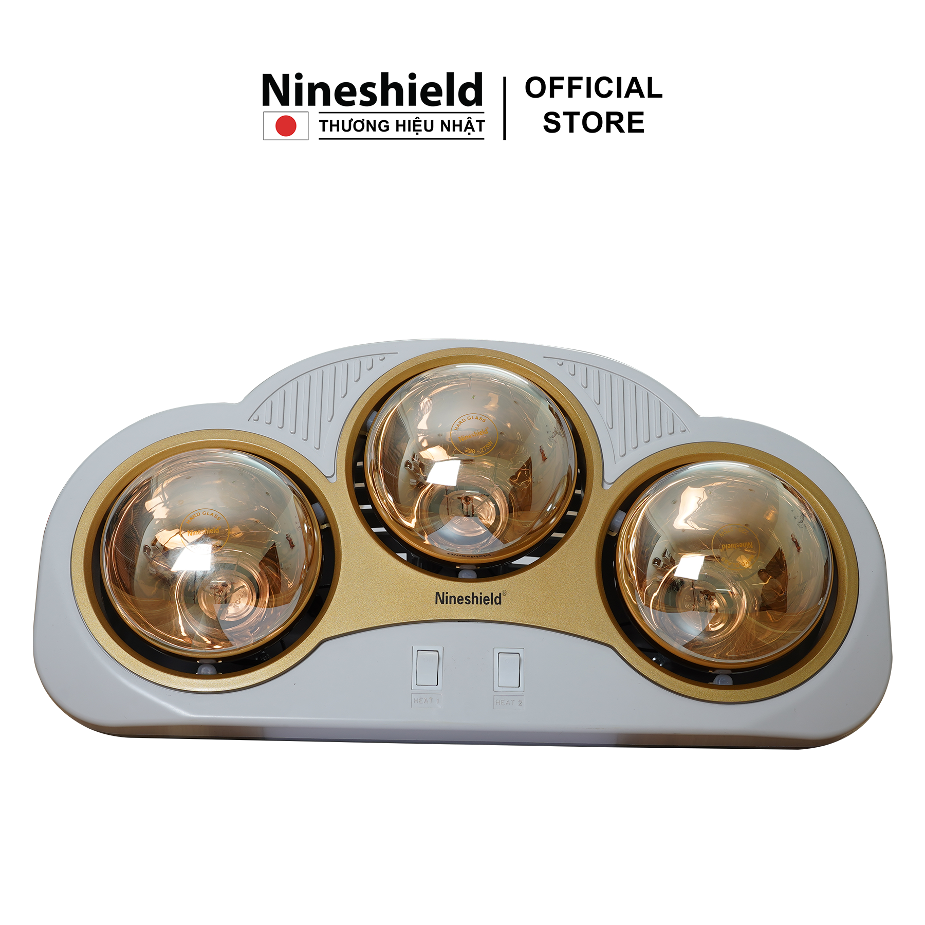 Đèn sưởi nhà tắm 3 bóng hàng chính hãng Nineshield NS033B