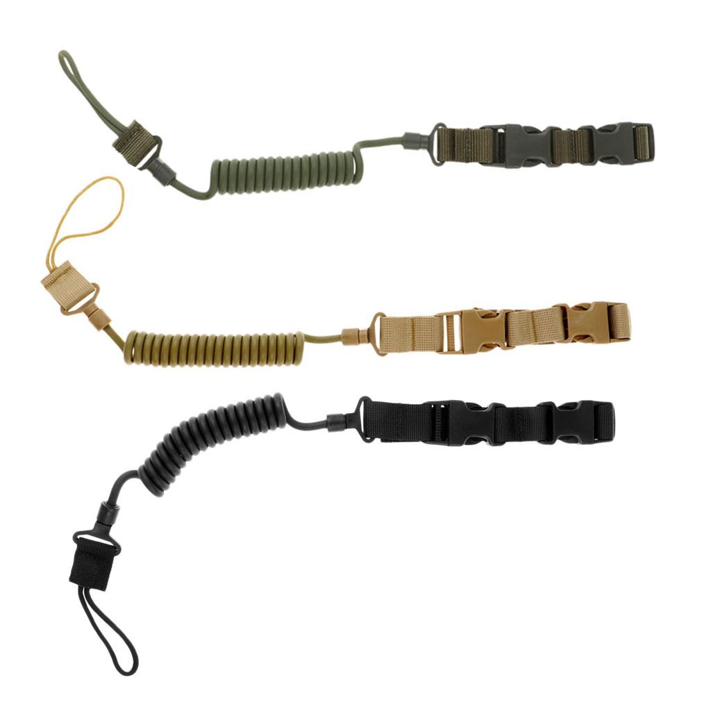 Outdoor Multi-functional Hunting Stainless Steel Spring Lanyard Safety Rope & Keys Flexibility Anti-lost