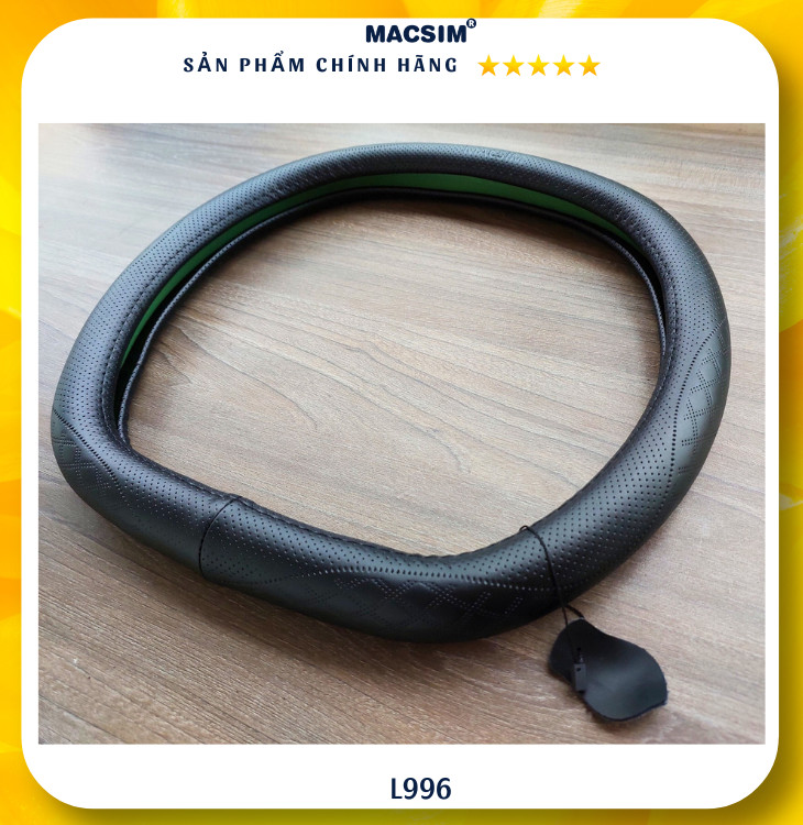 Bọc vô lăng cao cấp Macsim mã DDcut L996 chất liệu da thật - Khâu tay 100%