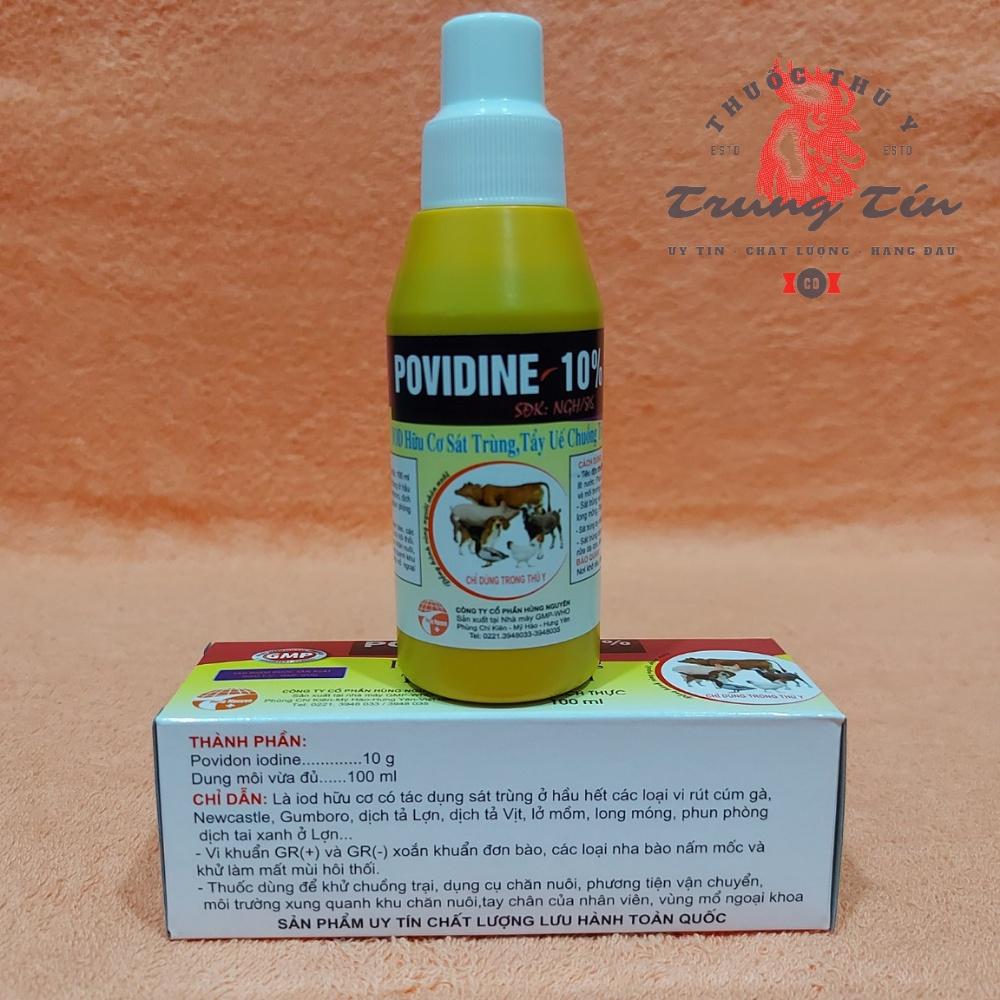 Povidine - sát trùng chuồng trại - 1 chai / 100ml