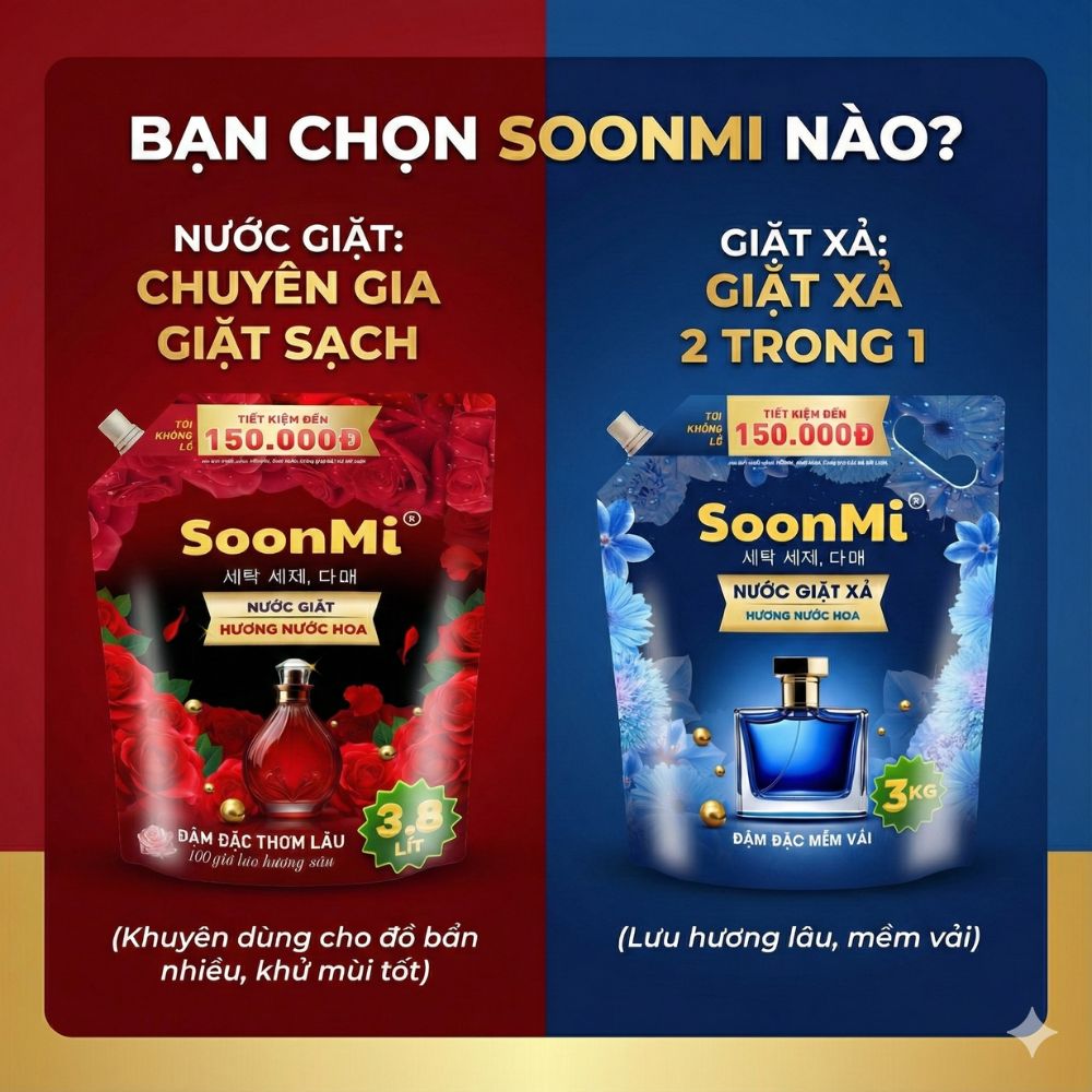 Nước giặt hương nước hoa Soonmi 3.8L - hàng chính hãng