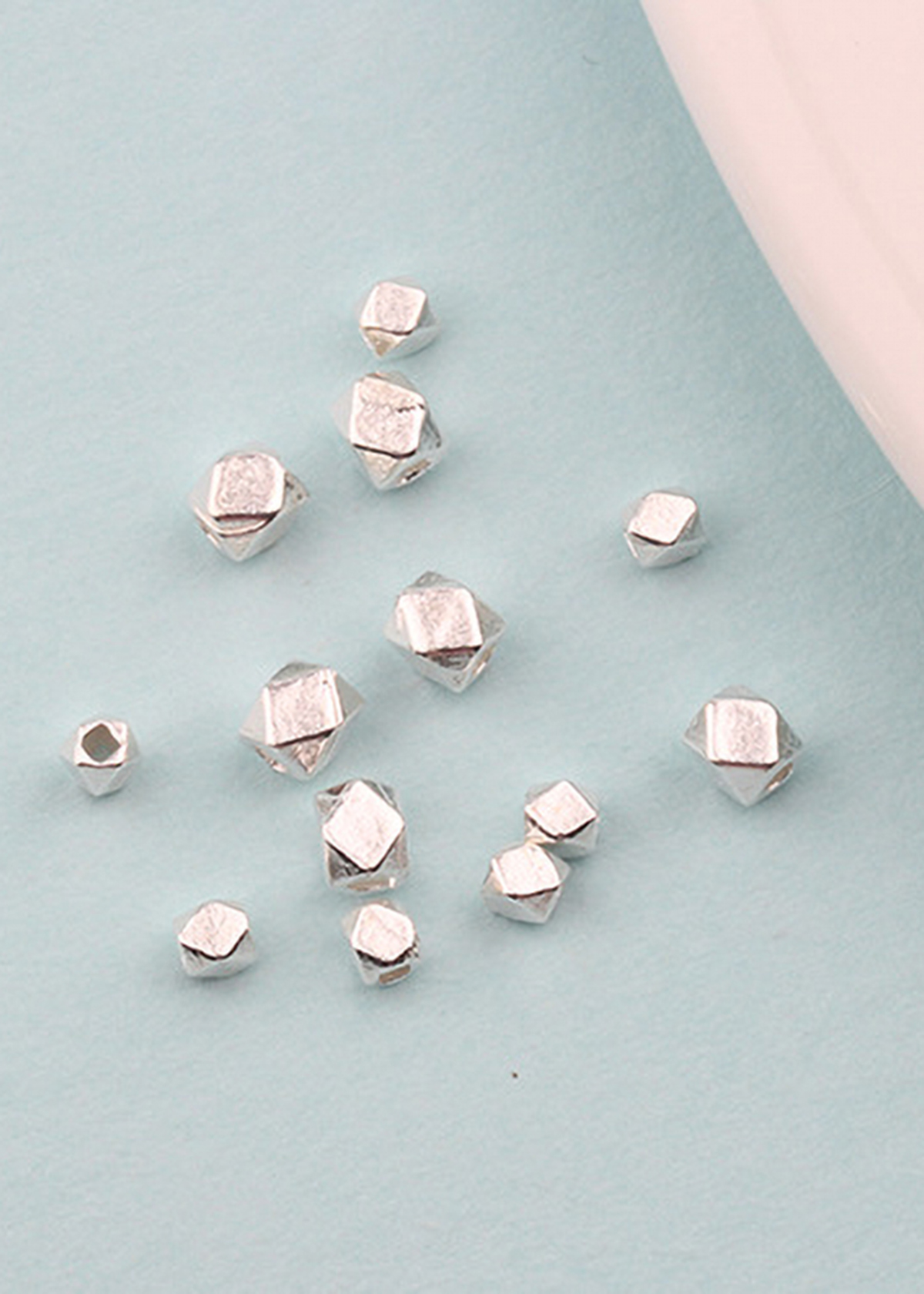 Combo charm bạc bi bát giác - Ngọc Quý Gemstones
