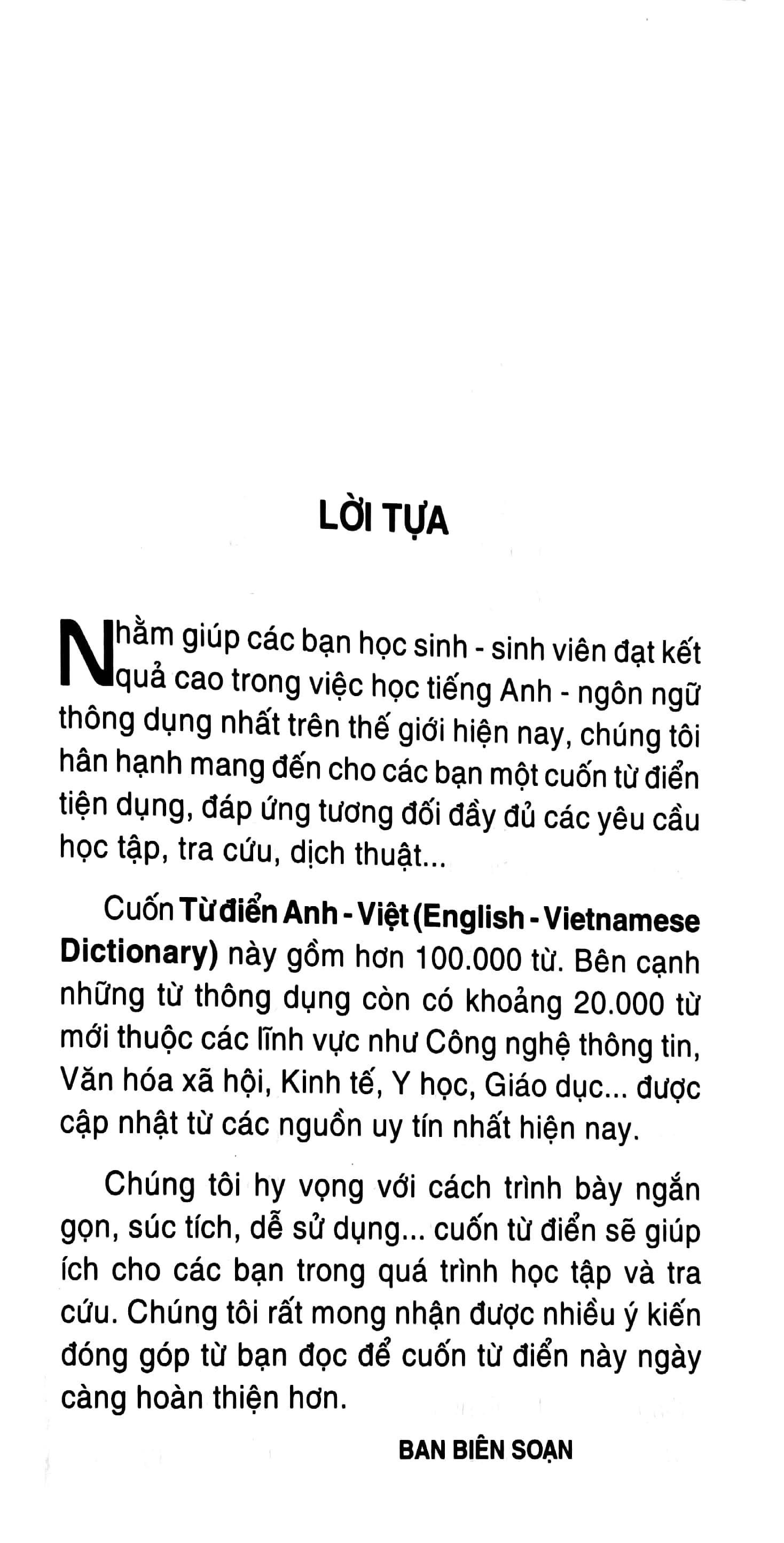 Từ Điển Anh-Việt 125.000 Từ (Tái Bản 2024)