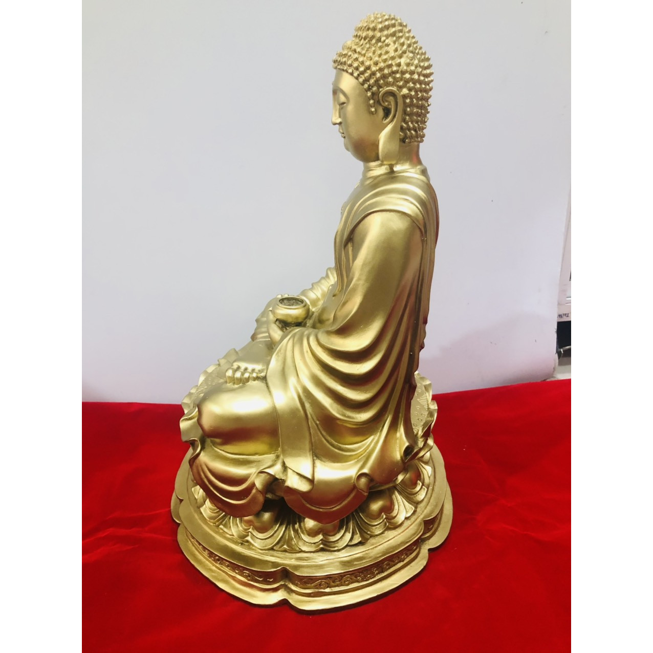 Tượng Phật Thích Ca bằng đồng vàng cao 45cm