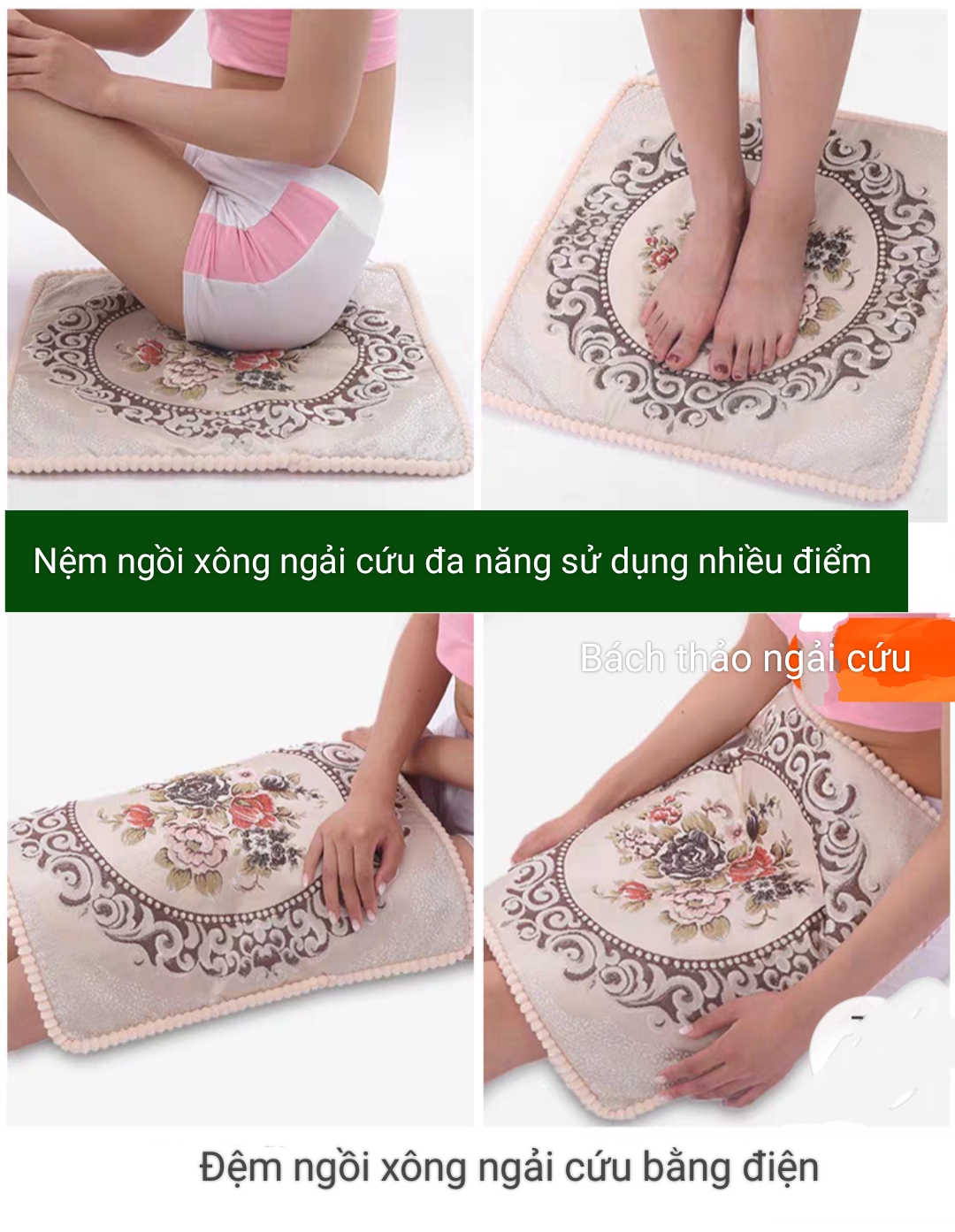 LÓT ĐỆM NGẢI CỨU SƯỞI ẤM BẰNG ĐIỆN GIÚP LƯU THÔNG KHÍ HUYẾT.THẢM NGỒI NGẢI CỨU BẰNG ĐIỆN