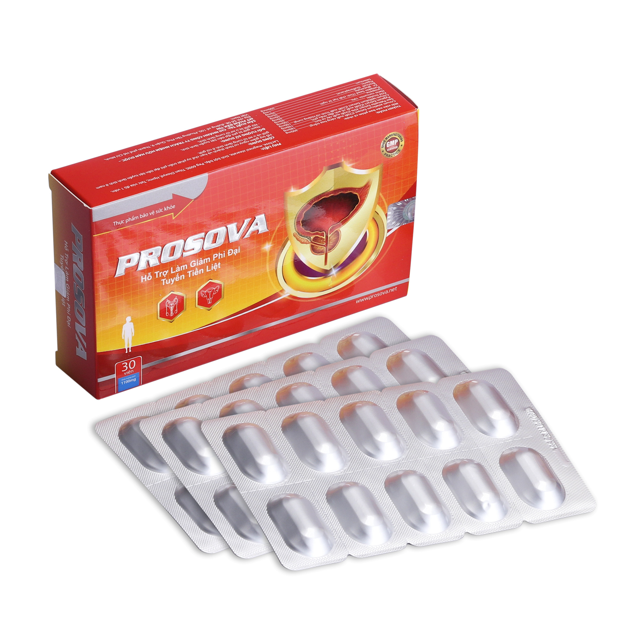 PROSOVA -Thực phẩm bảo vệ sức khỏe thảo dược giảm, ngăn ngừa u xơ tiền liệt tuyến và u xơ tử cung