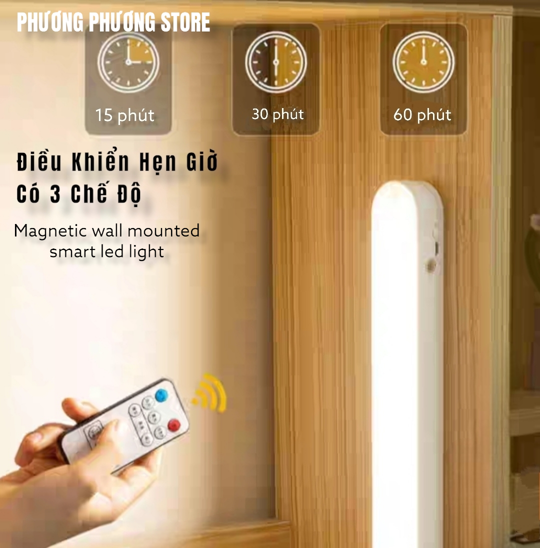 Đèn Led Treo Không Dây 1800 mAh LKESBO 1170 Cảm Ứng Dán Tường Gắn Nam Châm 3 Chế Độ Sáng - 3 Chế Độ Hẹn Giờ Hàng Chình Hãngj