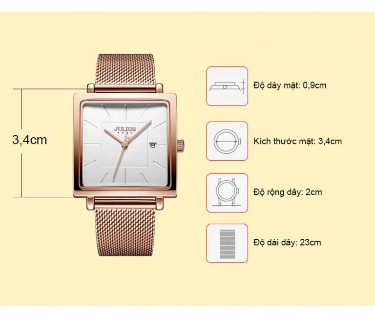 Combo 2 Trong 1 Đồng hồ Julius JA-1207B1 Combo + Kèm Dây