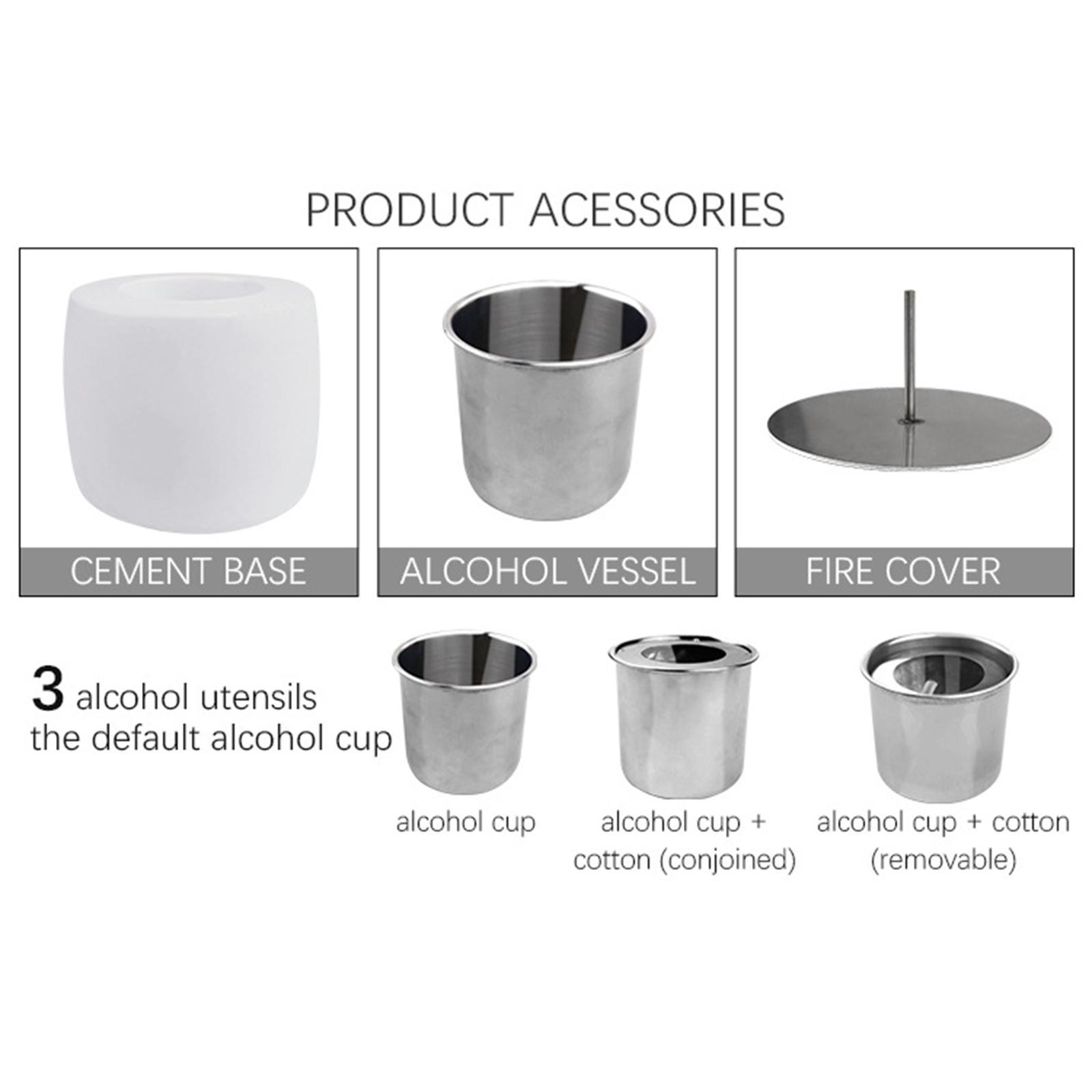 Tabletop Bio Ethanol Fireplace Bowls Concrete Burning Table Top Firepit Pits for Garden Parties