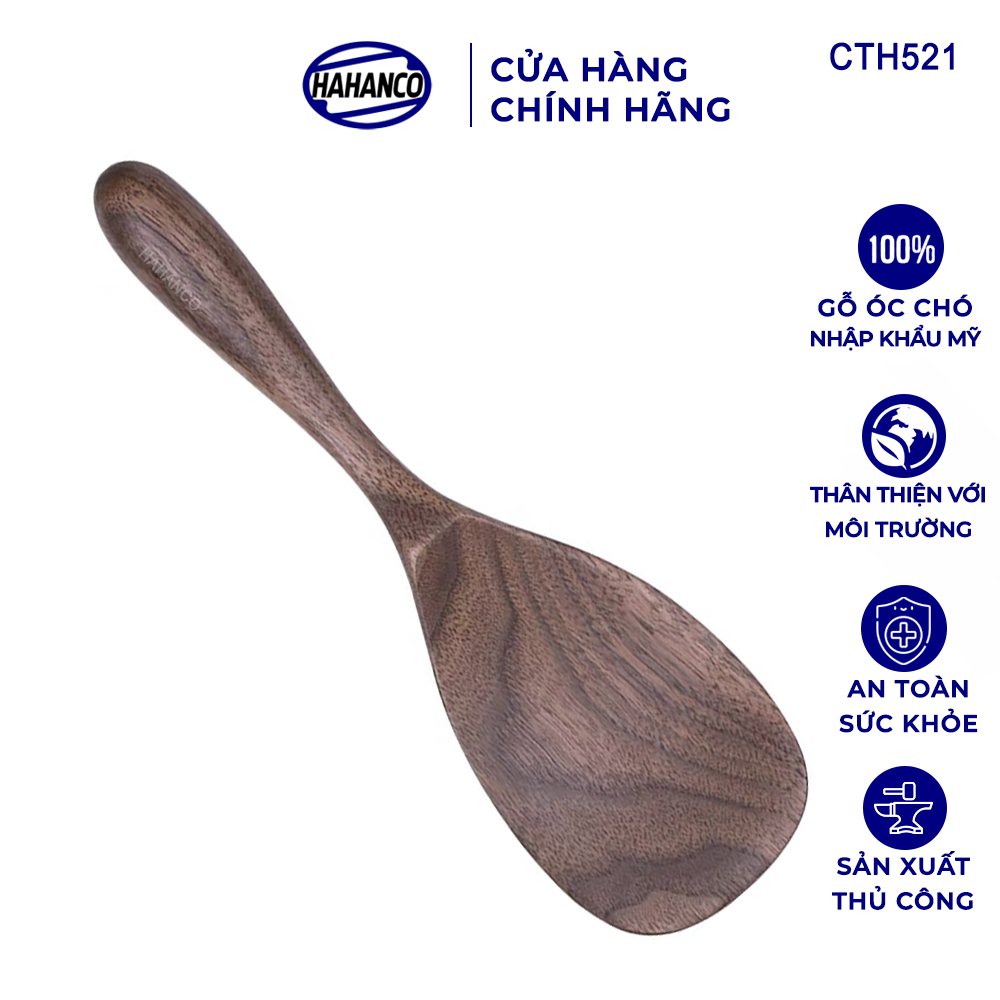 Muôi xới cơm gỗ Óc Chó nhập khẩu Mỹ dáng tròn  Muôi Đa năng - có thể chiên xào chịu nhiệt độ cao