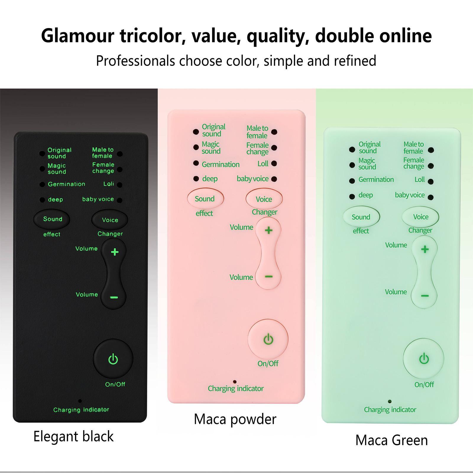 Voice Changer Portable Sound Effects Machine Universal Disguise Microphone Mini Sound Changer for PC Computer Mobile Phone for iPad Kids